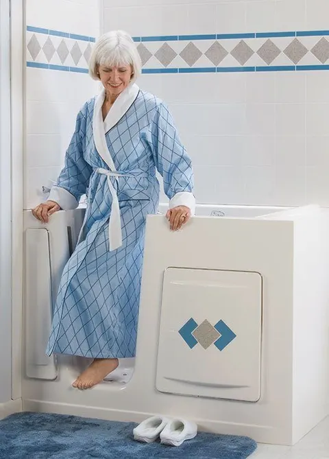 Professionally installed accessible bathing system