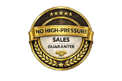 No high pressure sales guarantee seal